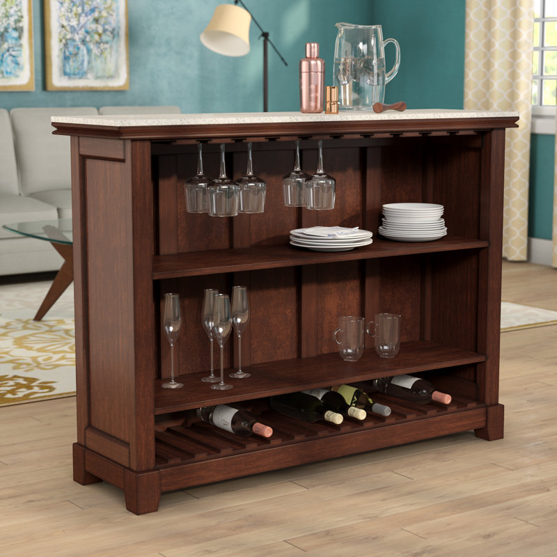 Red Barrel Studio® Covington Counter Bar with Wine Storage & Reviews